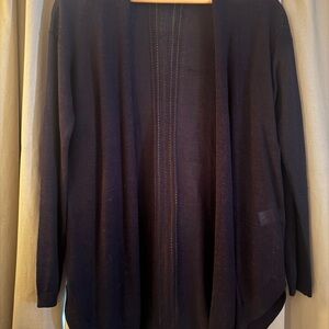 Talbots Navy Open Front Cardigan EUC